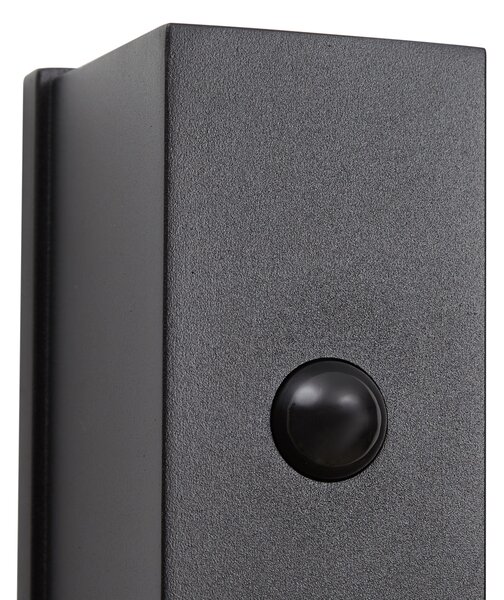 Lampada da parete nera sensore Lux magnetica incl. LED ricaricabile - Baleno