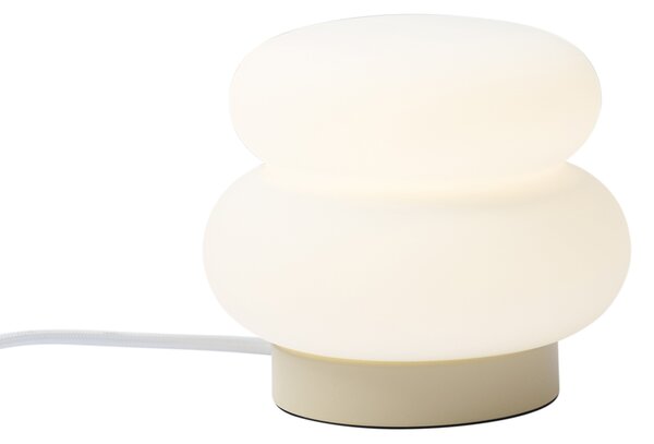 Lampada da tavolo Japandi beige con vetro opale 15 cm - Kumo
