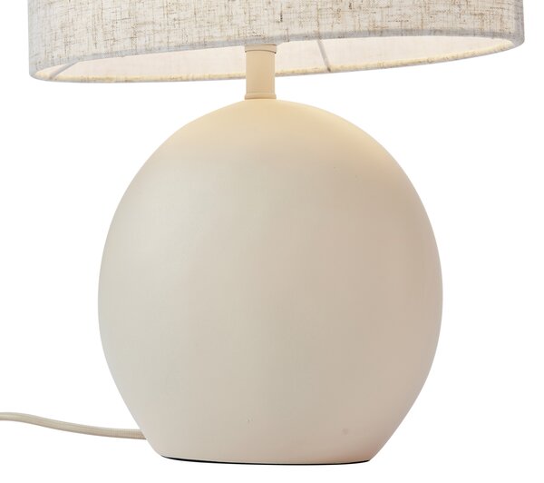 Lampada da tavolo Japandi beige con paralume in lino - Timo