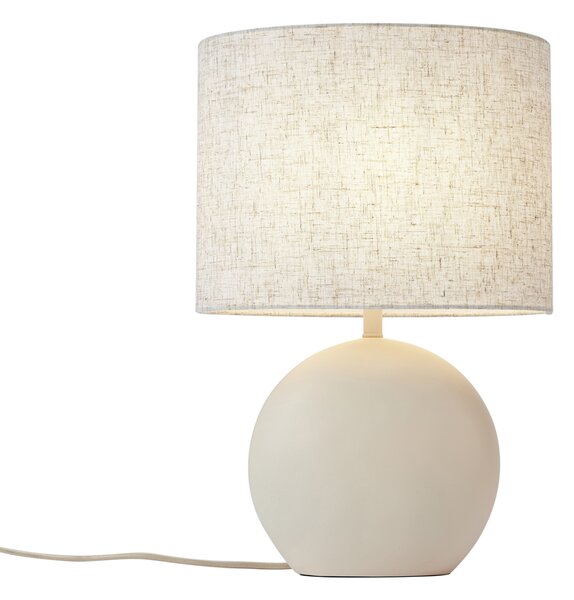 Lampada da tavolo Japandi beige con paralume in lino - Timo