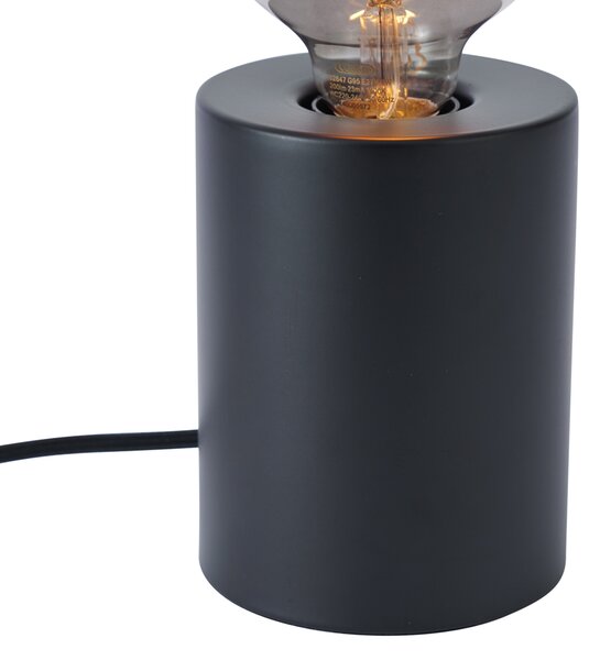 Lampada da tavolo moderna nera 13 cm - Cylinder
