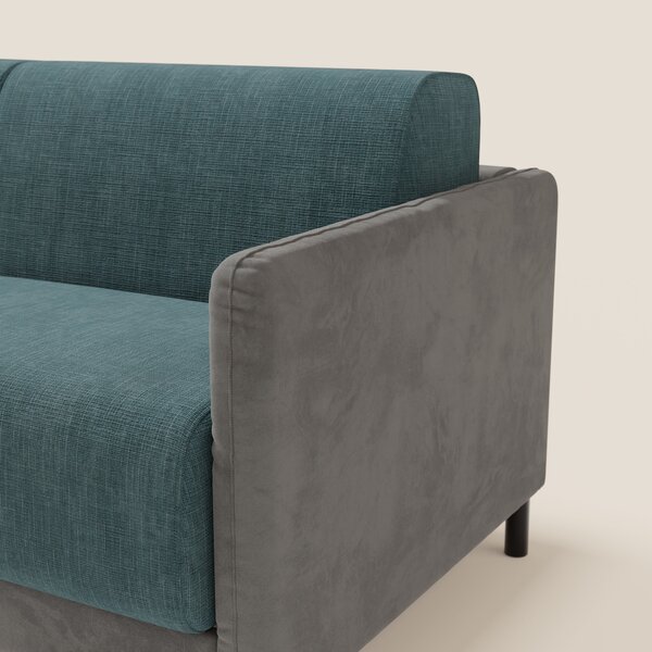 Narciso divano letto design con materasso H18 cm bicolore con struttur