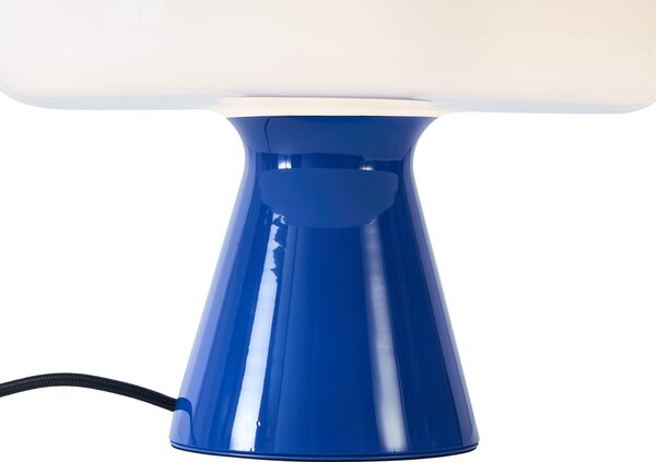 Lampada da tavolo retrò blu con bianco - Knob