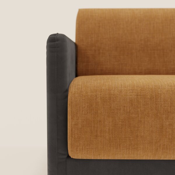 Narciso divano letto design con materasso H18 cm bicolore con struttur