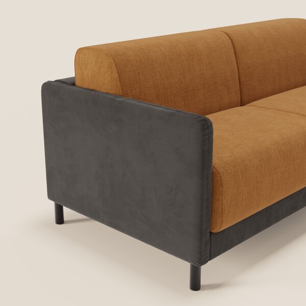 Narciso divano letto design con materasso H18 cm bicolore con struttur
