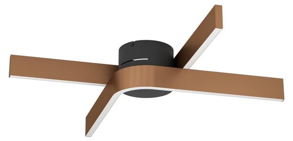 Lampada a soffitto Folcino-Z, design, finitura in ottone bronzato