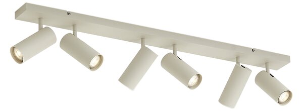 Plafoniera moderna beige 100 cm 6 luci regolabile - Renna