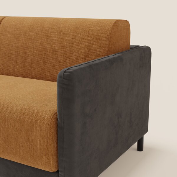 Narciso divano letto design con materasso H18 cm bicolore con struttur