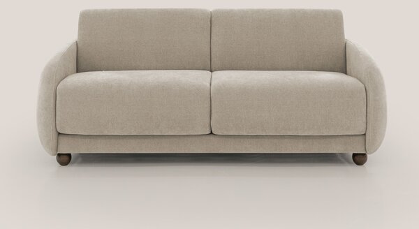 Giglio divano letto scandinavo japandi con materasso H18 cm in tessuto