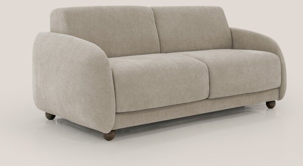 Giglio divano letto scandinavo japandi con materasso H18 cm in tessuto