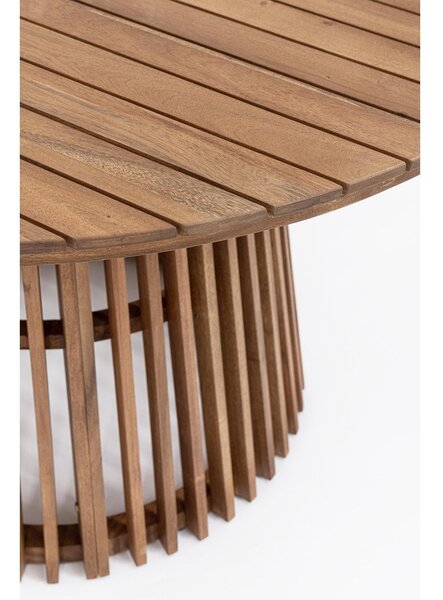 Tavolo da pranzo da giardino rotondo in acacia massiccia ø 120 cm Rodano – Bizzotto