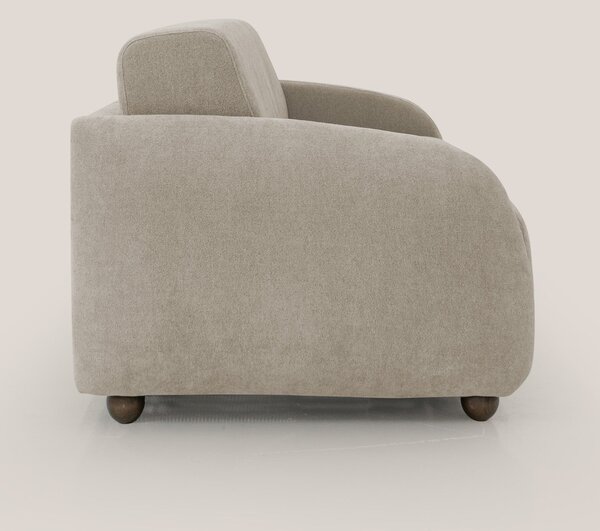 Giglio divano letto scandinavo japandi con materasso H18 cm in tessuto