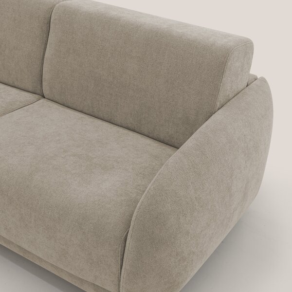 Giglio divano letto scandinavo japandi con materasso H18 cm in tessuto