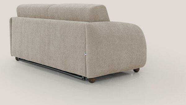 Giglio divano letto scandinavo japandi con materasso H18 cm in tessuto