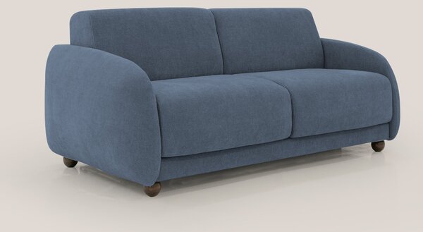 Giglio divano letto scandinavo japandi con materasso H18 cm in tessuto