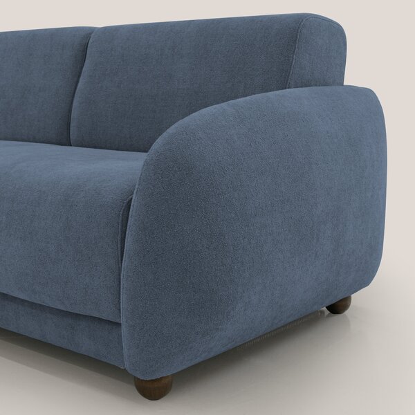 Giglio divano letto scandinavo japandi con materasso H18 cm in tessuto