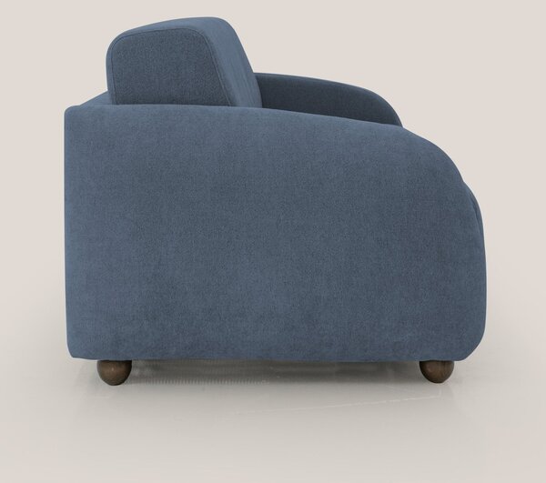 Giglio divano letto scandinavo japandi con materasso H18 cm in tessuto