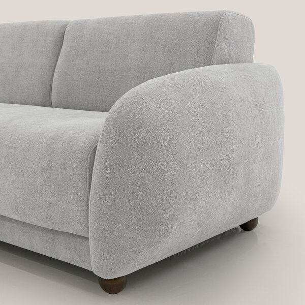 Giglio divano letto scandinavo japandi con materasso H18 cm in tessuto