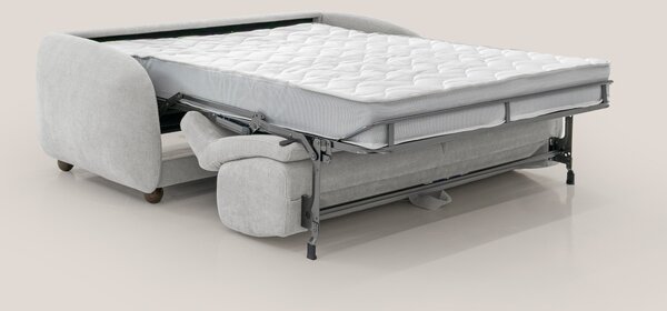 Giglio divano letto scandinavo japandi con materasso H18 cm in tessuto