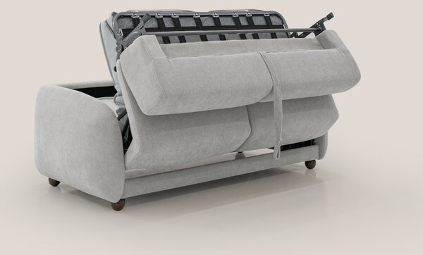 Giglio divano letto scandinavo japandi con materasso H18 cm in tessuto