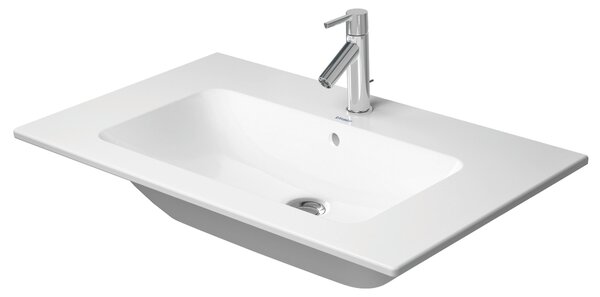 Duravit ME by Starck lavabo pour meuble, avec trop-plein, 1 trou pour robinet, 830mm, 233683AA00, 233683AA00