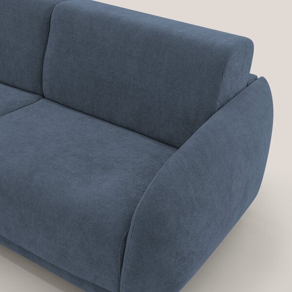 Giglio divano letto scandinavo japandi con materasso H18 cm in tessuto