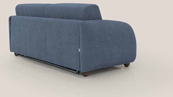 Giglio divano letto scandinavo japandi con materasso H18 cm in tessuto