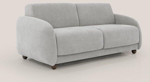 Giglio divano letto scandinavo japandi con materasso H18 cm in tessuto
