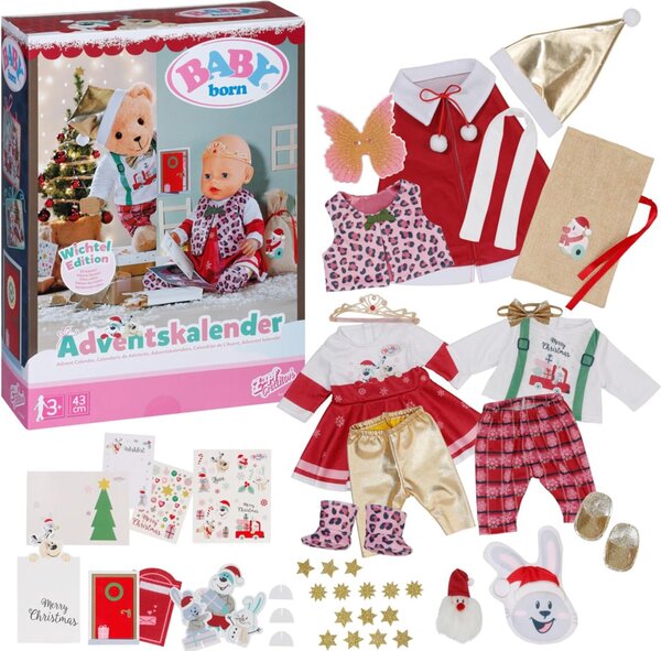 Calendario dell'Avvento BABY born 43cm, Set di vestiti per bambole, 3 anni/anni