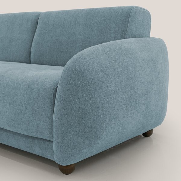 Giglio divano letto scandinavo japandi con materasso H18 cm in tessuto