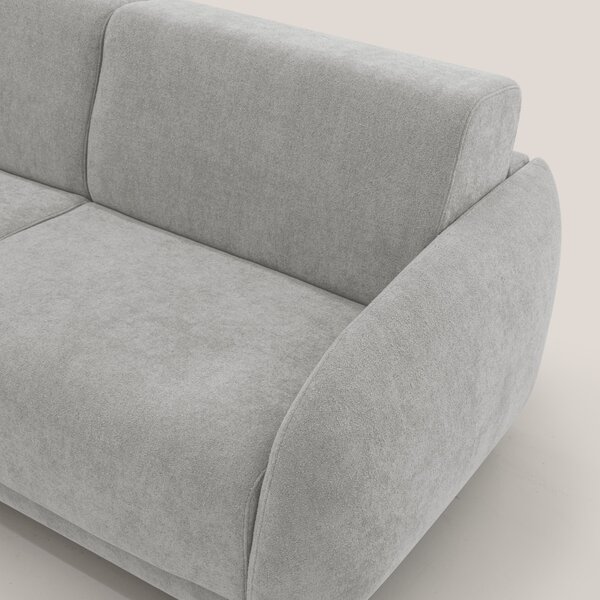 Giglio divano letto scandinavo japandi con materasso H18 cm in tessuto