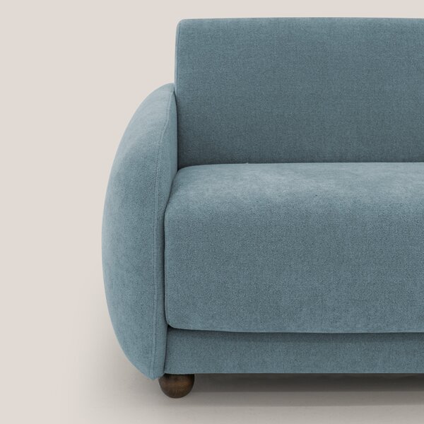 Giglio divano letto scandinavo japandi con materasso H18 cm in tessuto