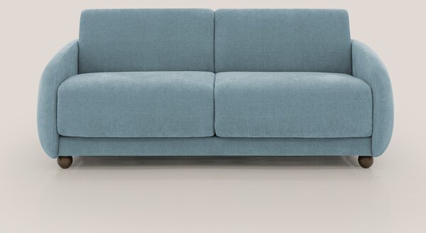 Giglio divano letto scandinavo japandi con materasso H18 cm in tessuto