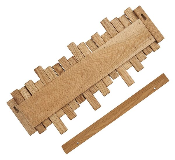 Attaccapanni da parete di colore naturale in rovere massiccio 3 cm Caltra – House Nordic