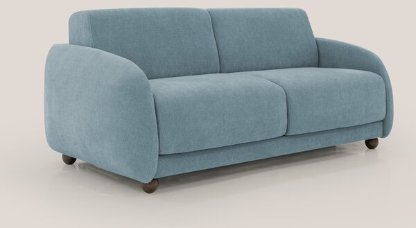 Giglio divano letto scandinavo japandi con materasso H18 cm in tessuto