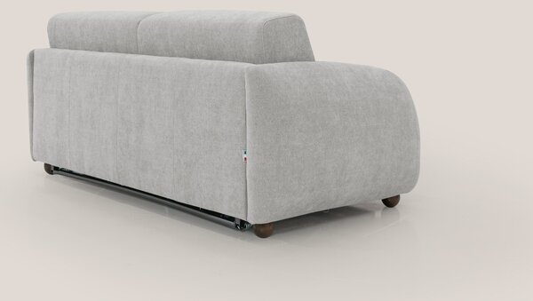 Giglio divano letto scandinavo japandi con materasso H18 cm in tessuto