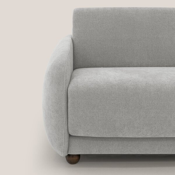 Giglio divano letto scandinavo japandi con materasso H18 cm in tessuto