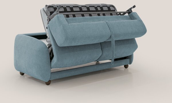 Giglio divano letto scandinavo japandi con materasso H18 cm in tessuto