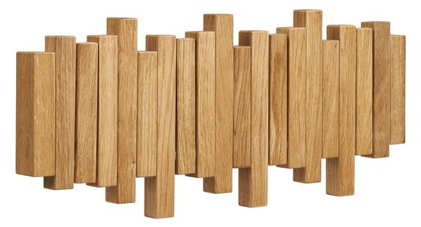 Attaccapanni da parete di colore naturale in rovere massiccio 3 cm Caltra – House Nordic