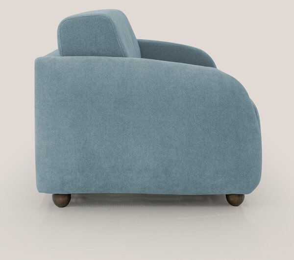 Giglio divano letto scandinavo japandi con materasso H18 cm in tessuto