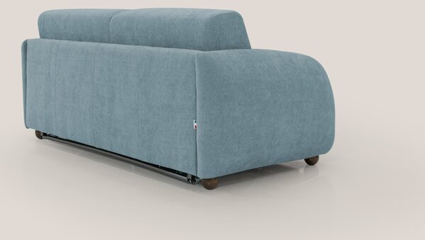 Giglio divano letto scandinavo japandi con materasso H18 cm in tessuto
