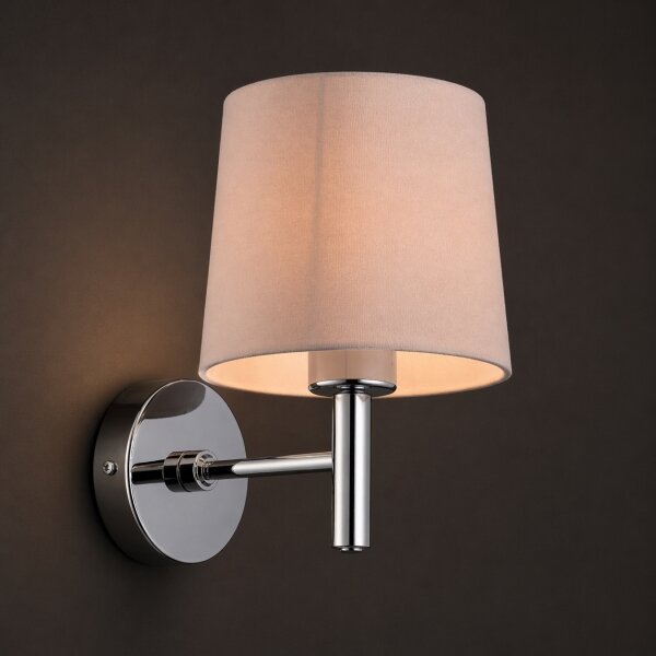 Brilagi - Applique MONTE 1xE27/15W/230V beige/cromo lucido