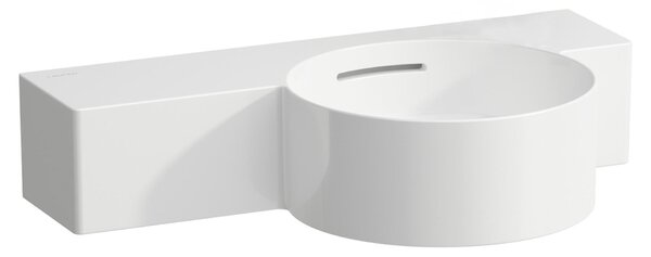 LAUFEN VAL Lave-mains, sans trou pour robinet, tablette à gauche, avec trop-plein, coupant, 550x315mm, H8152840008131, H8152840008131