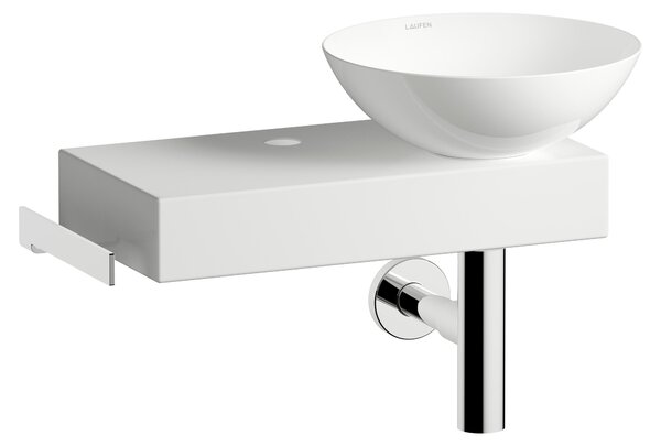 LAUFEN PICCOLO NOVO Plan de toilette, suspendu, tablette à gauche, 1 trou pour robinet, sans trop-plein, 555x320x400mm, H561PN30001111, H561PN30001111