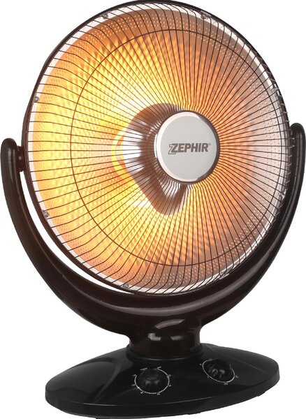 Zephir Stufa elettrica al Carbonio Potenza 900 Watt Oscillante con Timer colore Nero - ZCRB36
