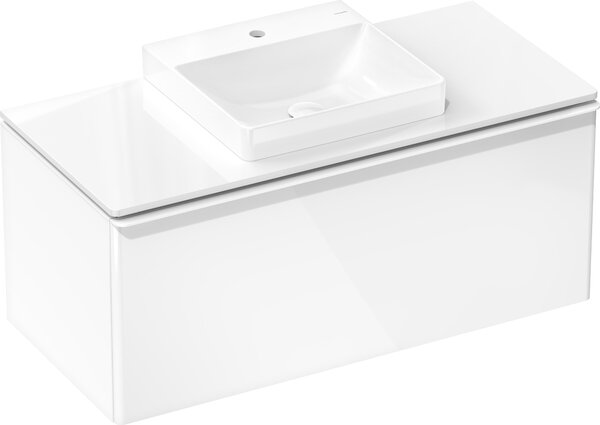 Hansgrohe Xelu Q Console avec découpe au centre, 1180x500x480, pour vasque à poser, polie, 54096050, 54096050
