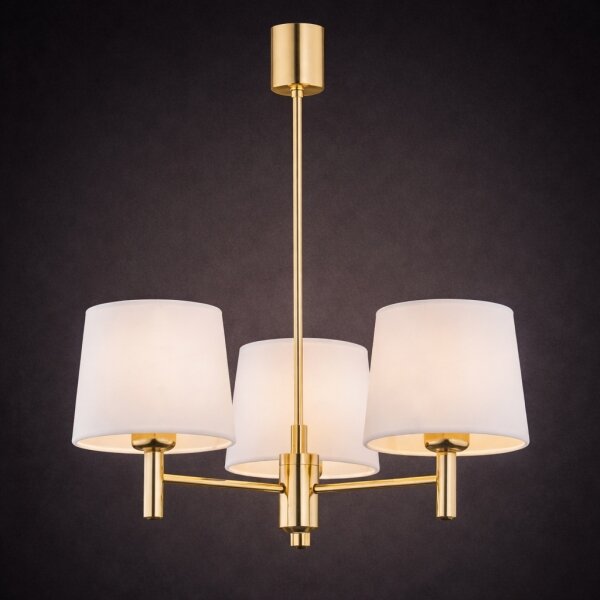Brilagi - Lampadario su asta MONTE 3xE27/15W/230V crema/oro