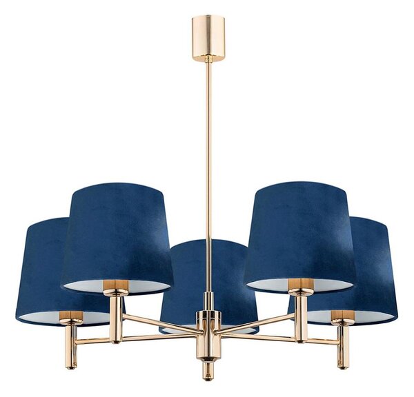 Brilagi - Lampadario a stelo MONTE 5xE27/15W/230V blu/oro