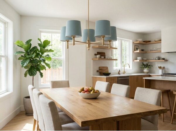 Brilagi - Lampadario su asta MONTE 5xE27/15W/230V blu/oro