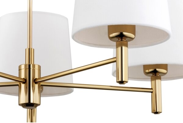 Brilagi - Lampadario a stelo MONTE 5xE27/15W/230V crema/oro